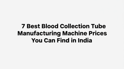 7 Best Blood Collection Tube Manufacturing Machine Prices You Can Find in India